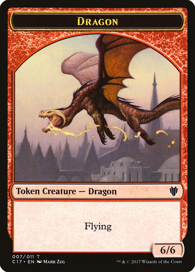 Cat Dragon // Dragon (007) Double-Sided Token [Commander 2017 Tokens] | Exor Games Truro