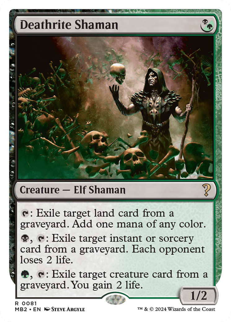 Deathrite Shaman (White Border) [Mystery Booster 2] | Exor Games Truro