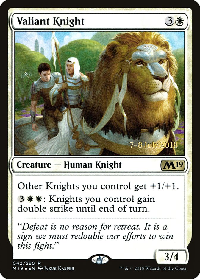 Valiant Knight [Core Set 2019 Prerelease Promos] | Exor Games Truro