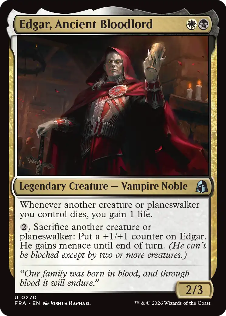 Edgar, Ancient Bloodlord [Reality Fracture] | Exor Games Truro