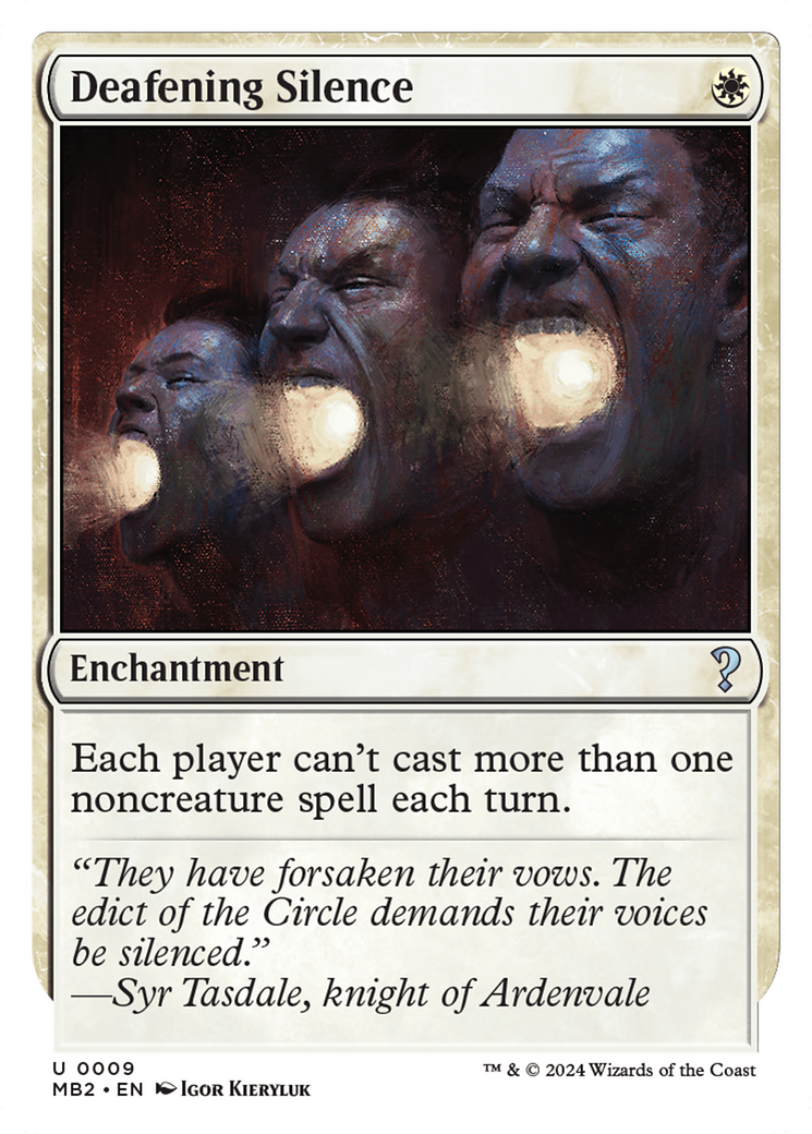Deafening Silence (White Border) [Mystery Booster 2] | Exor Games Truro