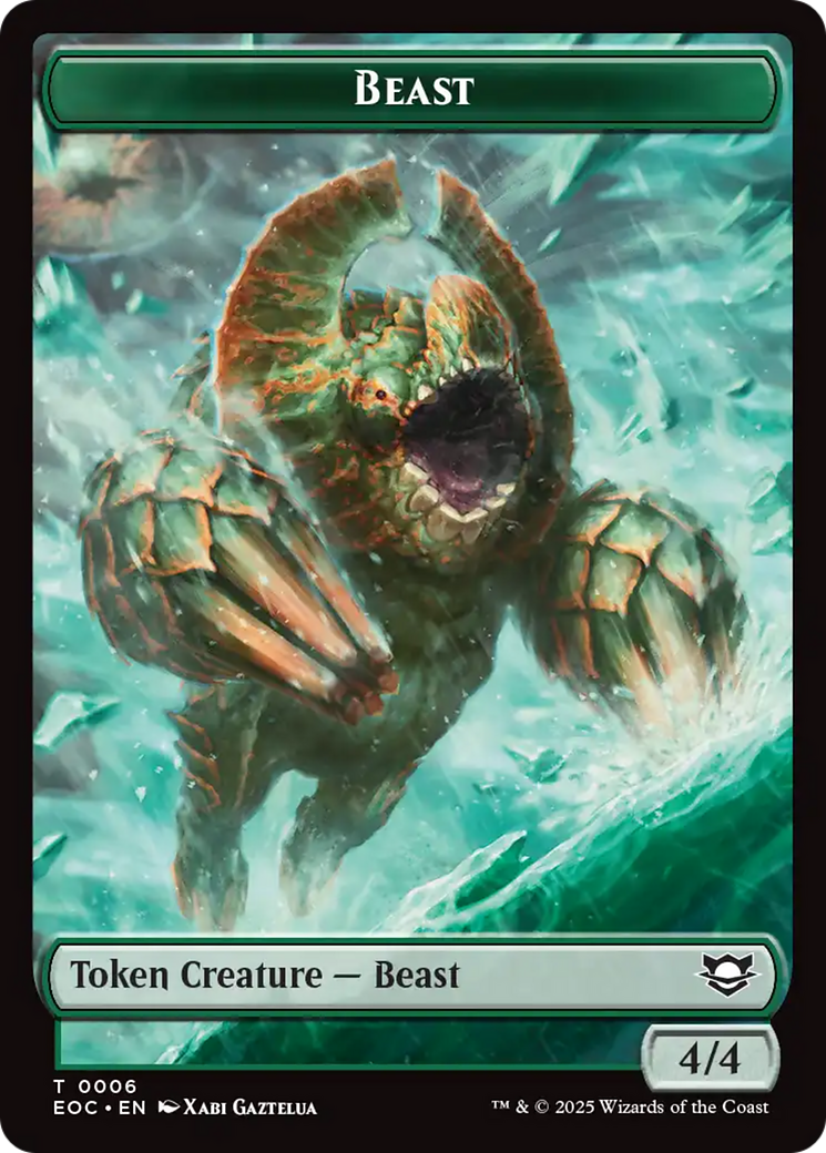 Beast (0006) // Elemental (0007) Double-Sided Token [Edge of Eternities Commander Tokens] | Exor Games Truro