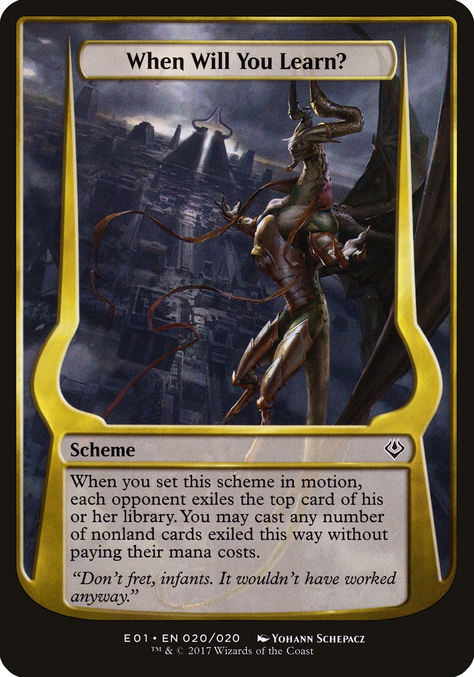 When Will You Learn? (Schemes) [Archenemy: Nicol Bolas Schemes] | Exor Games Truro