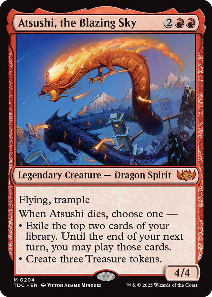 Atsushi, the Blazing Sky [Tarkir: Dragonstorm Commander] | Exor Games Truro