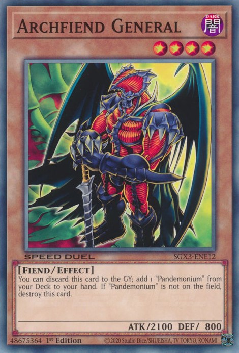 Archfiend General [SGX3-ENE12] Common | Exor Games Truro