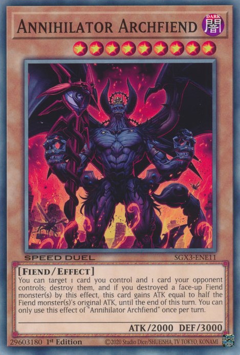 Annihilator Archfiend [SGX3-ENE11] Common | Exor Games Truro