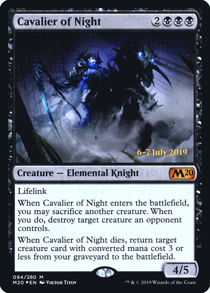 Cavalier of Night [Core Set 2020 Prerelease Promos] | Exor Games Truro