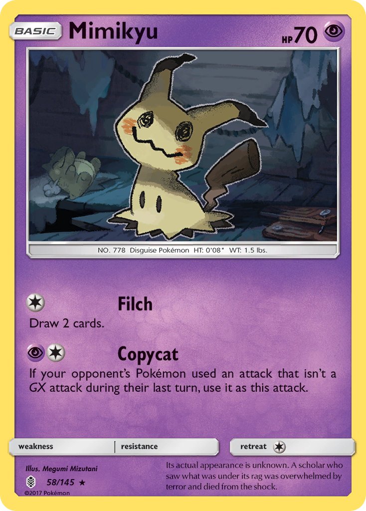 Mimikyu (58/145) (Theme Deck Exclusive) [Sun & Moon: Guardians Rising] | Exor Games Truro