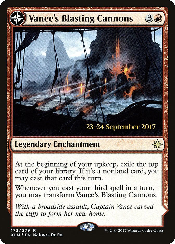 Vance's Blasting Cannons // Spitfire Bastion [Ixalan Prerelease Promos] | Exor Games Truro