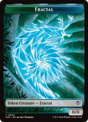 Beast // Fractal (0004) Double-Sided Token [Secrets of Strixhaven Commander Tokens] | Exor Games Truro