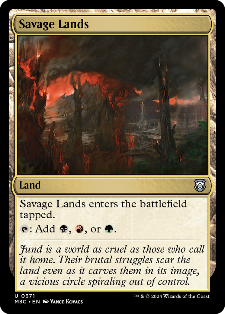 Savage Lands (Ripple Foil) [Modern Horizons 3 Commander] | Exor Games Truro