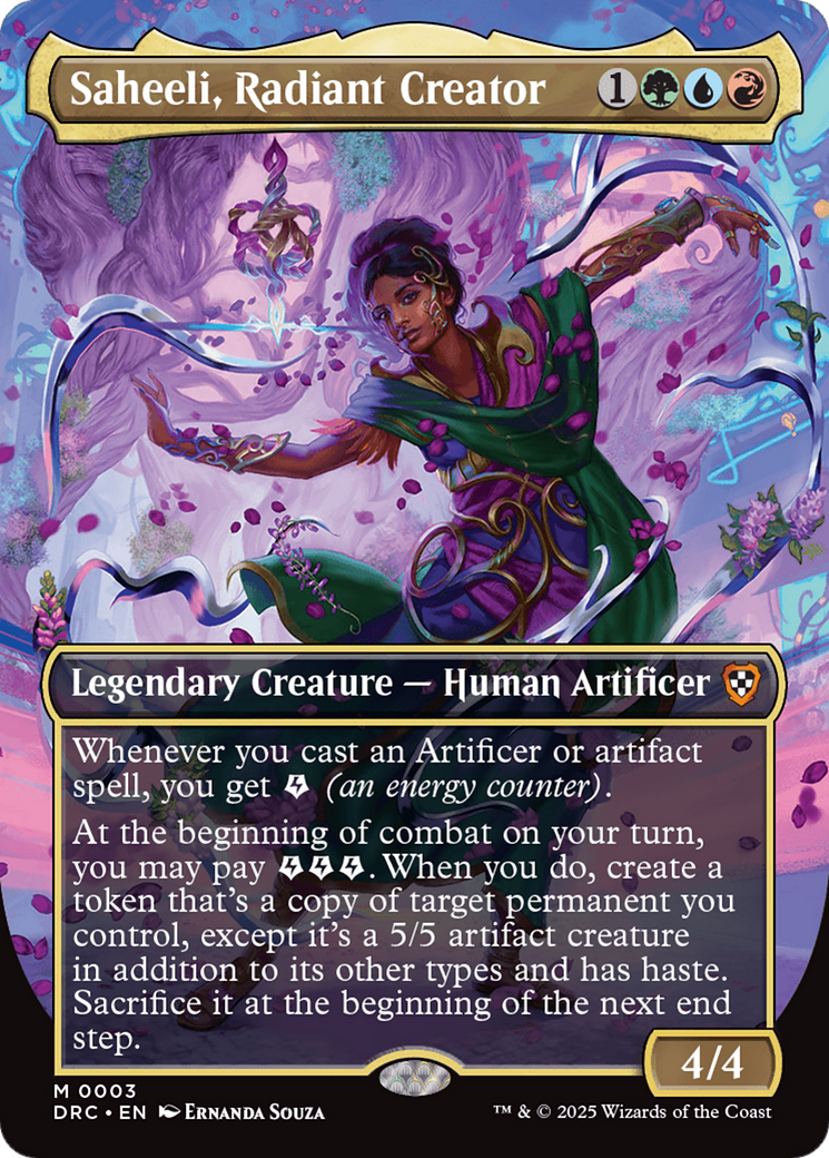 Saheeli, Radiant Creator (Borderless) [Aetherdrift Commander] | Exor Games Truro