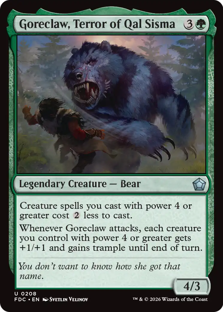 Goreclaw, Terror of Qal Sisma [Foundations Commander] | Exor Games Truro