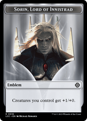 Emblem - Sorin, Lord of Innistrad // Vampire (0004) Double-Sided Token [The Lost Caverns of Ixalan Commander Tokens] | Exor Games Truro