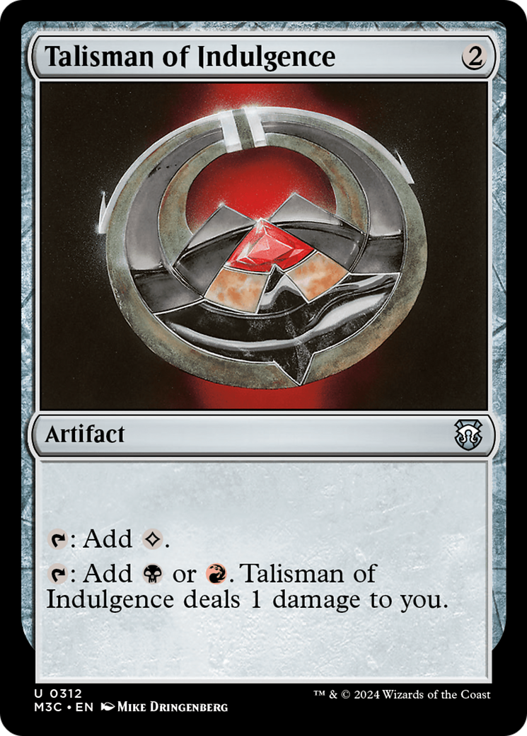 Talisman of Indulgence [Modern Horizons 3 Commander] | Exor Games Truro