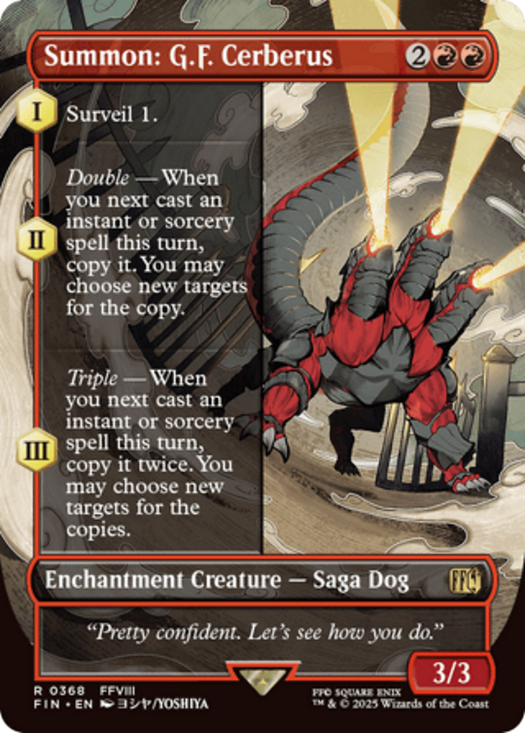 Summon: G.F. Cerberus (Borderless) [FINAL FANTASY] | Exor Games Truro