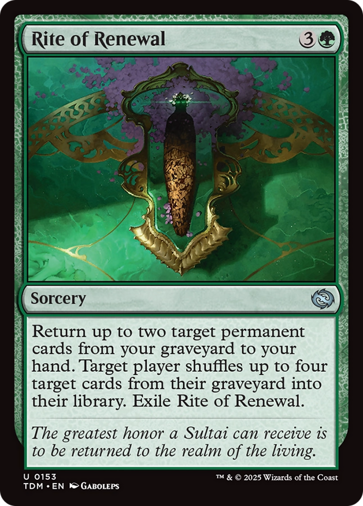 Rite of Renewal [Tarkir: Dragonstorm] | Exor Games Truro