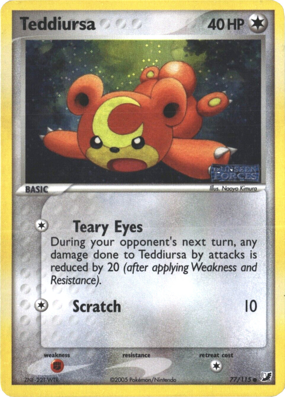 Teddiursa (77/115) (Stamped) [EX: Unseen Forces] | Exor Games Truro