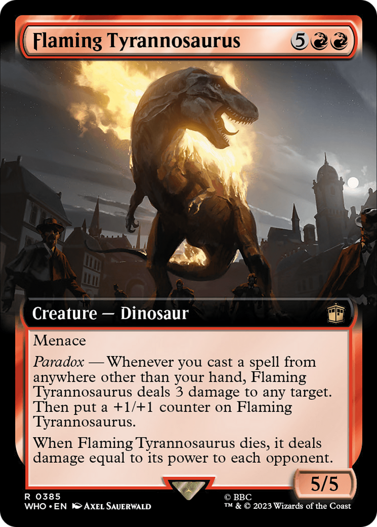 Flaming Tyrannosaurus (Extended Art) [Doctor Who] | Exor Games Truro