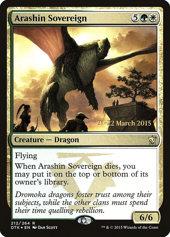 Arashin Sovereign [Dragons of Tarkir Prerelease Promos] | Exor Games Truro