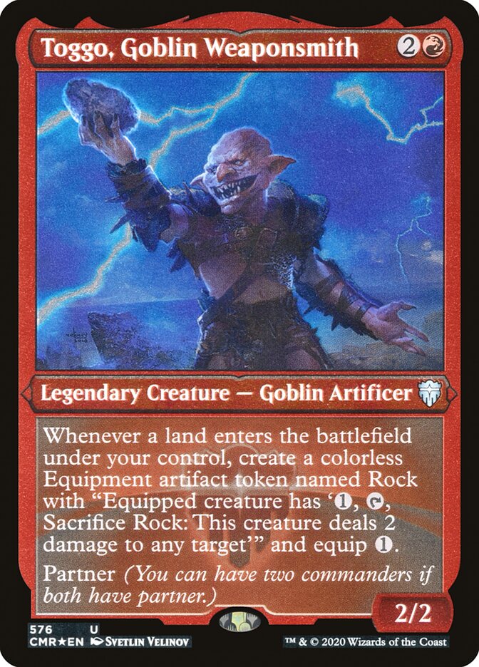 Toggo, Goblin Weaponsmith (Etched) [Commander Legends] | Exor Games Truro