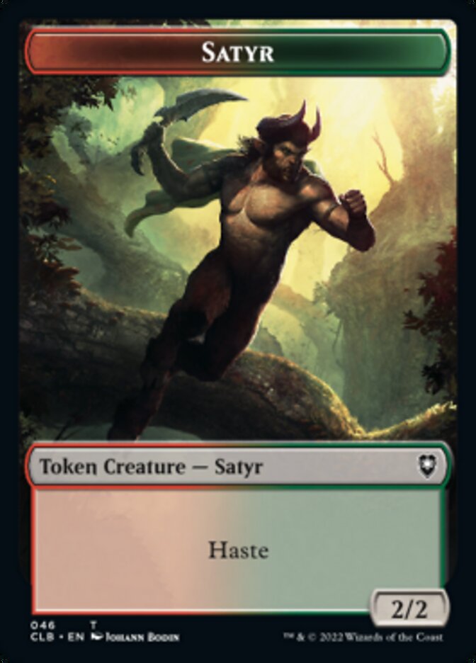 Satyr // Beast Double-Sided Token [Commander Legends: Battle for Baldur's Gate Tokens] | Exor Games Truro