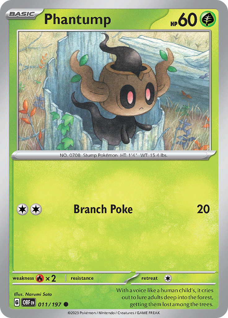 Phantump (011/197) [Scarlet & Violet: Obsidian Flames] | Exor Games Truro