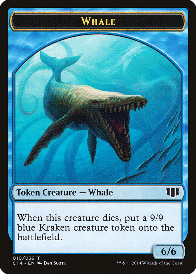 Whale // Zombie (011/036) Double-Sided Token [Commander 2014 Tokens] | Exor Games Truro