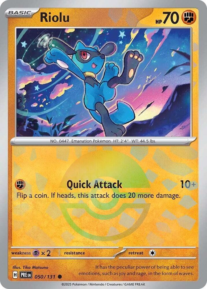 Riolu (050/131) (Poke Ball Pattern) [Scarlet & Violet: Prismatic Evolutions] | Exor Games Truro