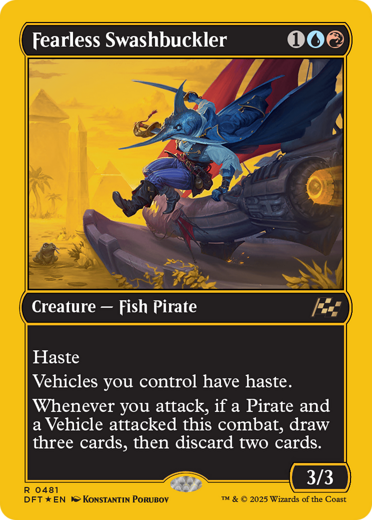 Fearless Swashbuckler (First-Place Foil) [Aetherdrift] | Exor Games Truro
