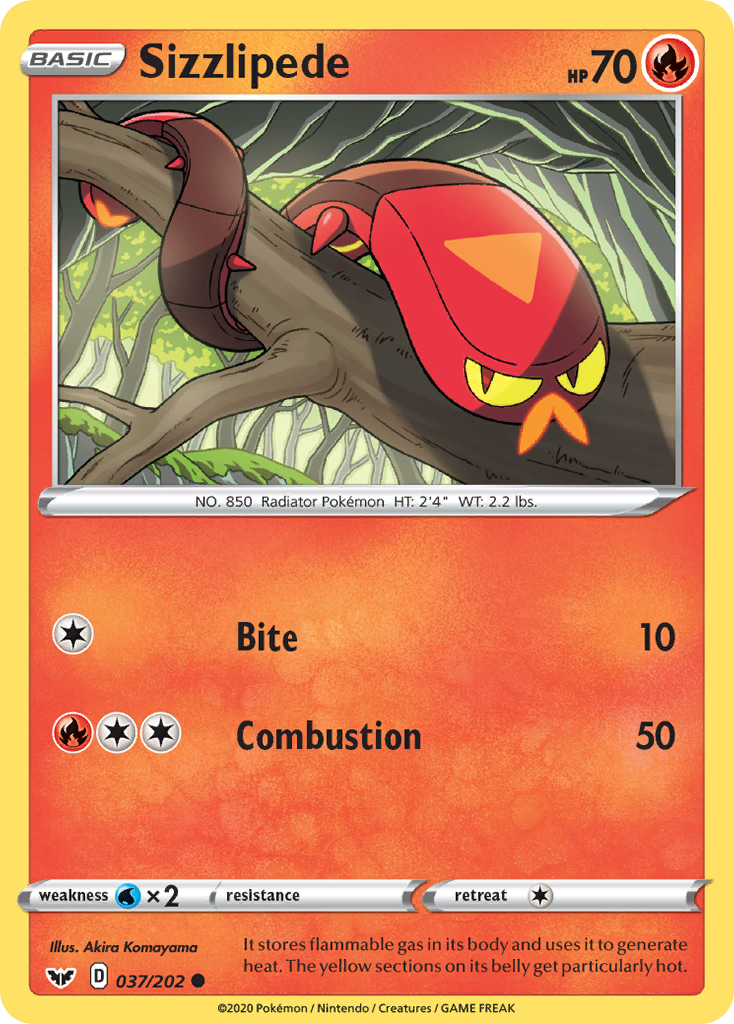 Sizzlipede (037/202) [Sword & Shield: Base Set] | Exor Games Truro
