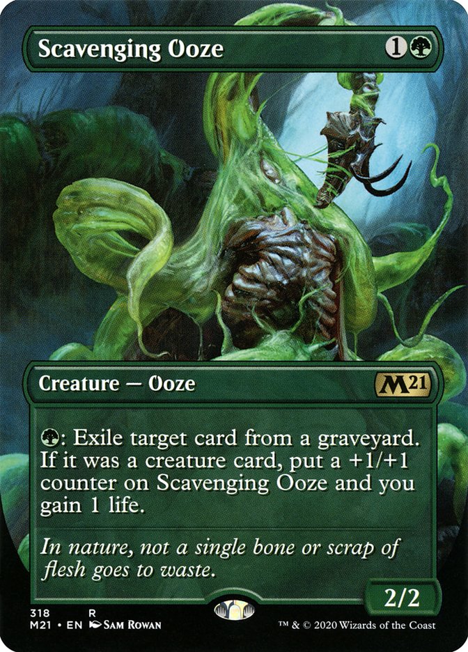 Scavenging Ooze (Borderless Alternate Art) [Core Set 2021] | Exor Games Truro