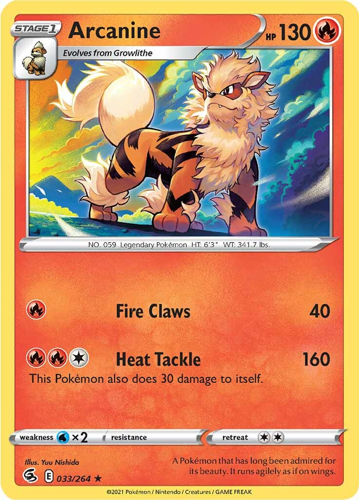 Arcanine (033/264) [Sword & Shield: Fusion Strike] | Exor Games Truro