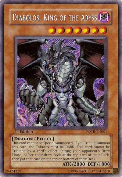 Diabolos, King of the Abyss [FOTB-EN061] Secret Rare | Exor Games Truro