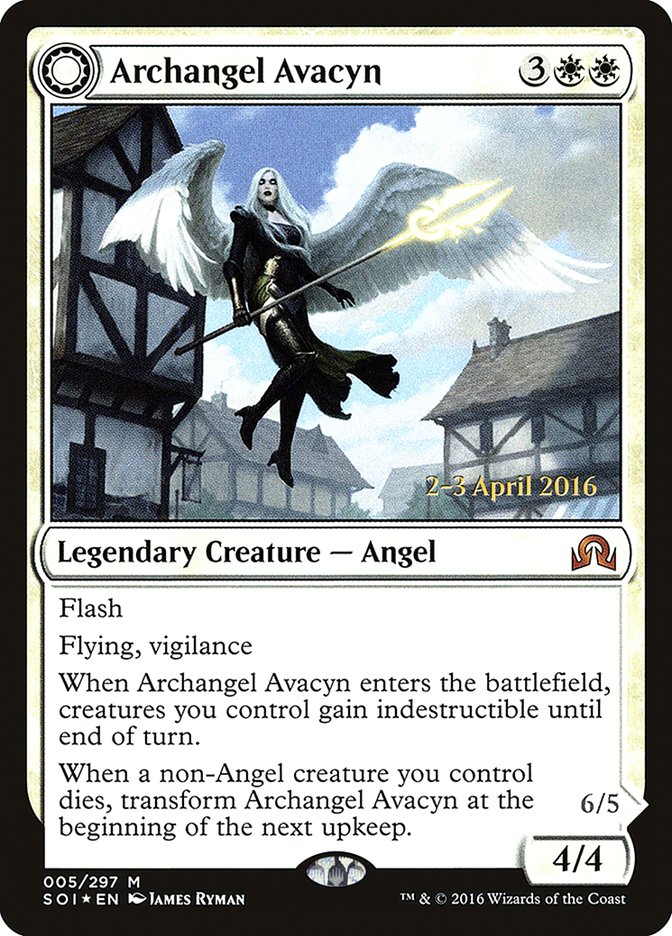 Archangel Avacyn // Avacyn, the Purifier [Shadows over Innistrad Prerelease Promos] | Exor Games Truro