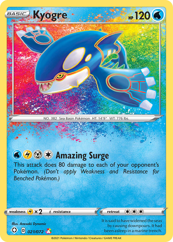 Kyogre (021/072) [Sword & Shield: Shining Fates] | Exor Games Truro