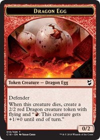 Dragon Egg // Dragon Double-Sided Token [Commander 2018 Tokens] | Exor Games Truro