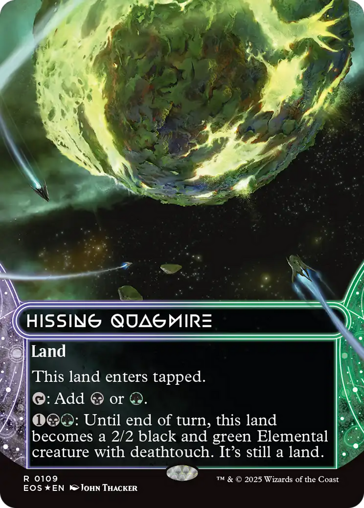 Hissing Quagmire (0109) (Borderless) (Galaxy Foil) [Edge of Eternities: Stellar Sights] | Exor Games Truro