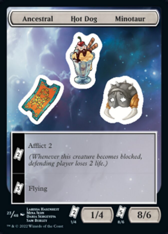 Ancestral Hot Dog Minotaur [Unfinity Stickers] | Exor Games Truro