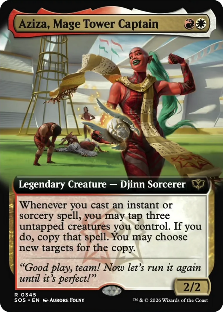 Aziza, Mage Tower Captain (Extended Art) [Secrets of Strixhaven] | Exor Games Truro