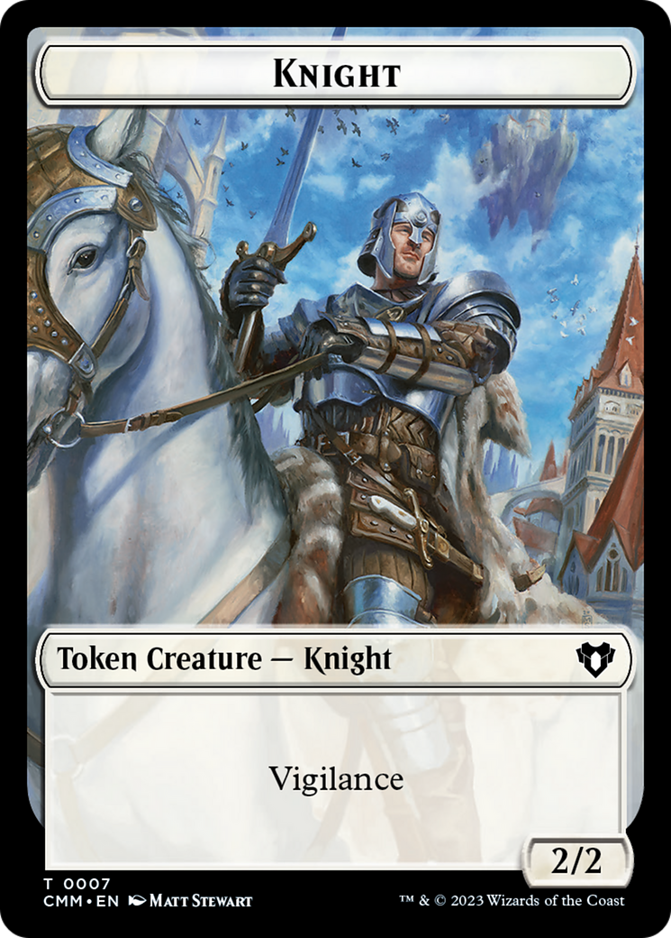 Human Soldier // Knight Double-Sided Token [Commander Masters Tokens] | Exor Games Truro