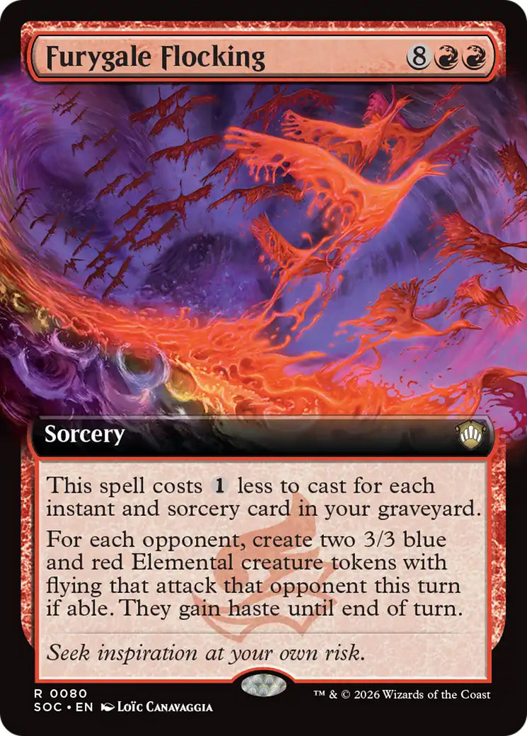 Furygale Flocking (Extended Art) [Secrets of Strixhaven Commander] | Exor Games Truro