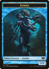 Teferi, Temporal Archmage Emblem // Zombie (011/036) Double-Sided Token [Commander 2014 Tokens] | Exor Games Truro