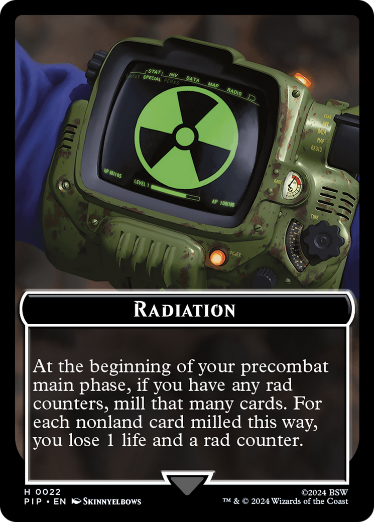 Radiation // Alien Double-Sided Token [Fallout Tokens] | Exor Games Truro
