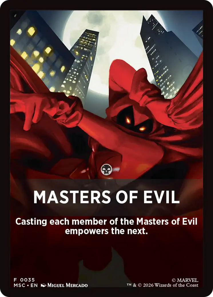 Masters of Evil Theme Card [Marvel Super Heroes Commander] | Exor Games Truro