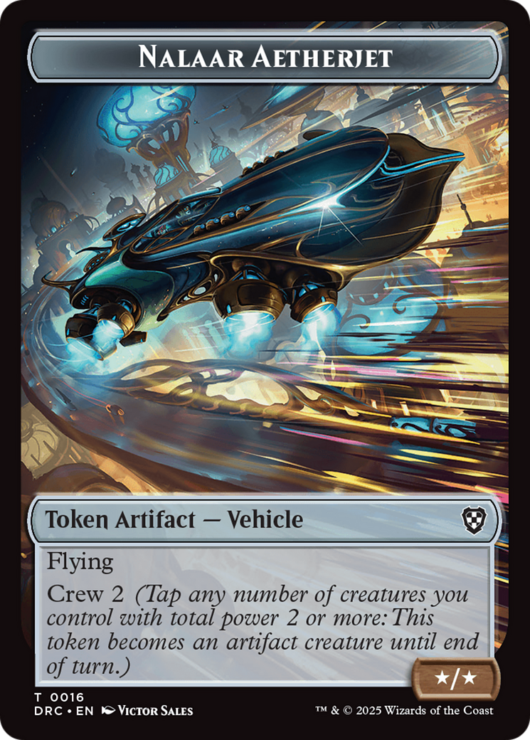 Construct // Nalaar Aetherjet Double-Sided Token [Aetherdrift Tokens] | Exor Games Truro