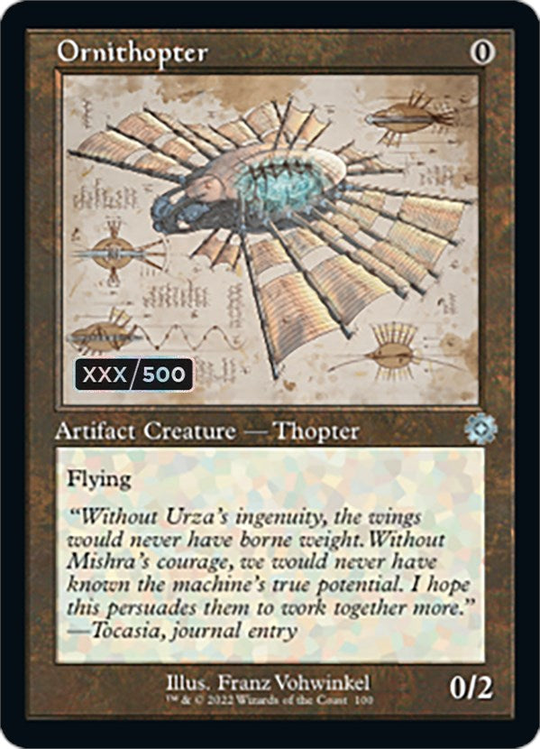 Ornithopter (Retro Schematic) (Serialized) [The Brothers' War Retro Artifacts] | Exor Games Truro
