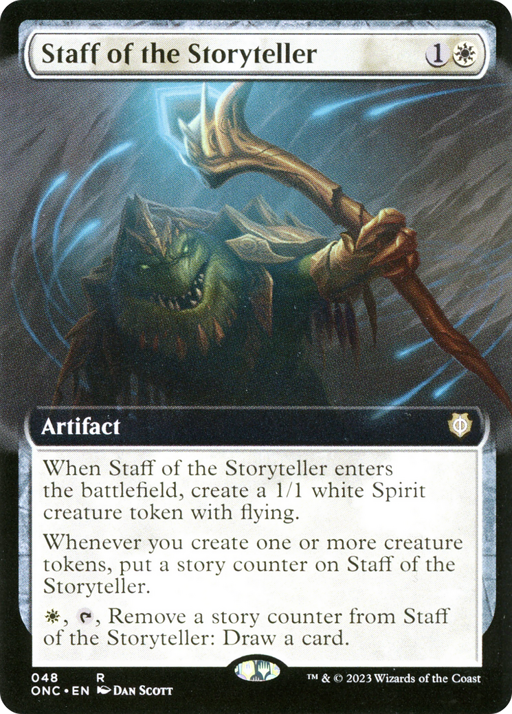 Staff of the Storyteller (Extended Art) [Phyrexia: All Will Be One Commander] | Exor Games Truro