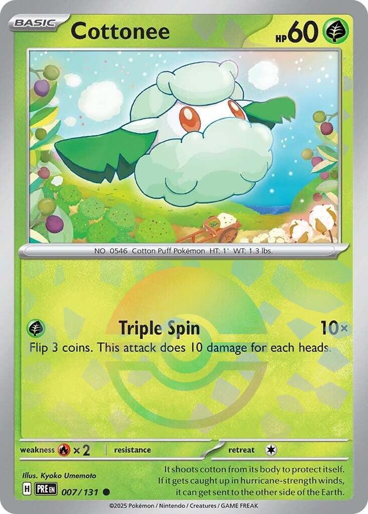 Cottonee (007/131) (Poke Ball Pattern) [Scarlet & Violet: Prismatic Evolutions] | Exor Games Truro