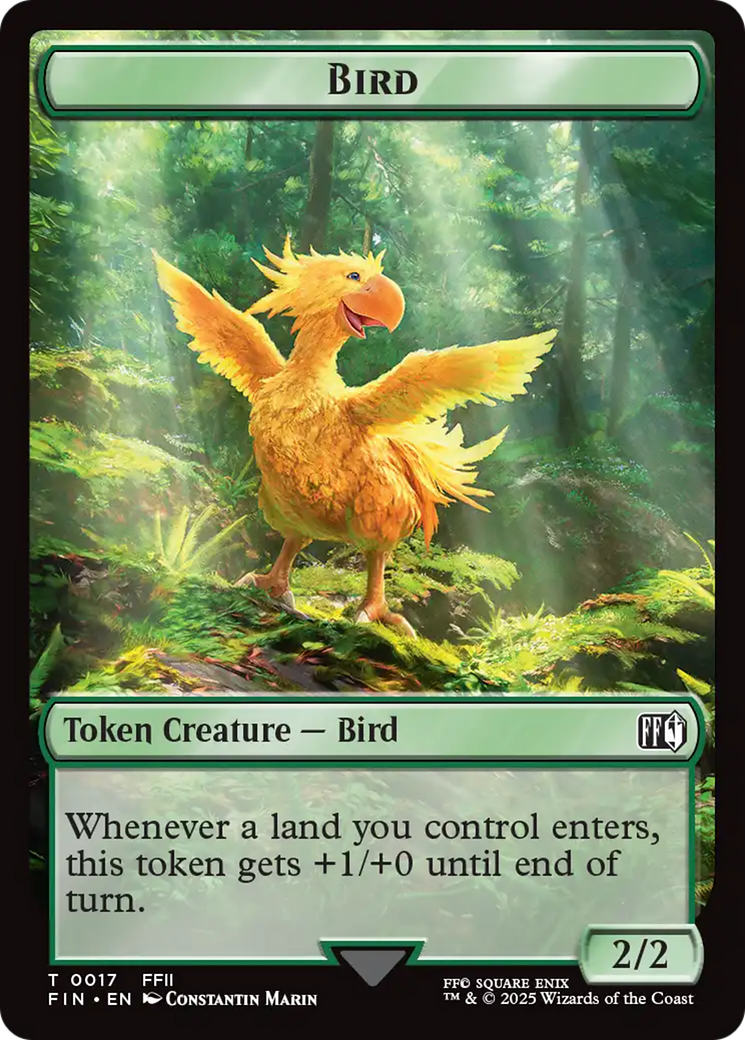 Bird (0017) // Wizard (0015) Double-Sided Token [FINAL FANTASY Tokens] | Exor Games Truro